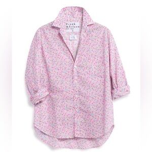 NWT Frank & Eileen Pink Floral Button Down Shirt